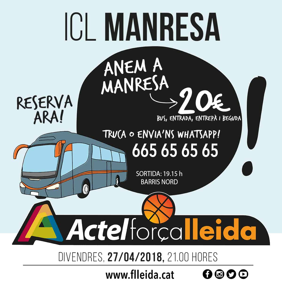 Autocar d’aficionats per anar a Manresa