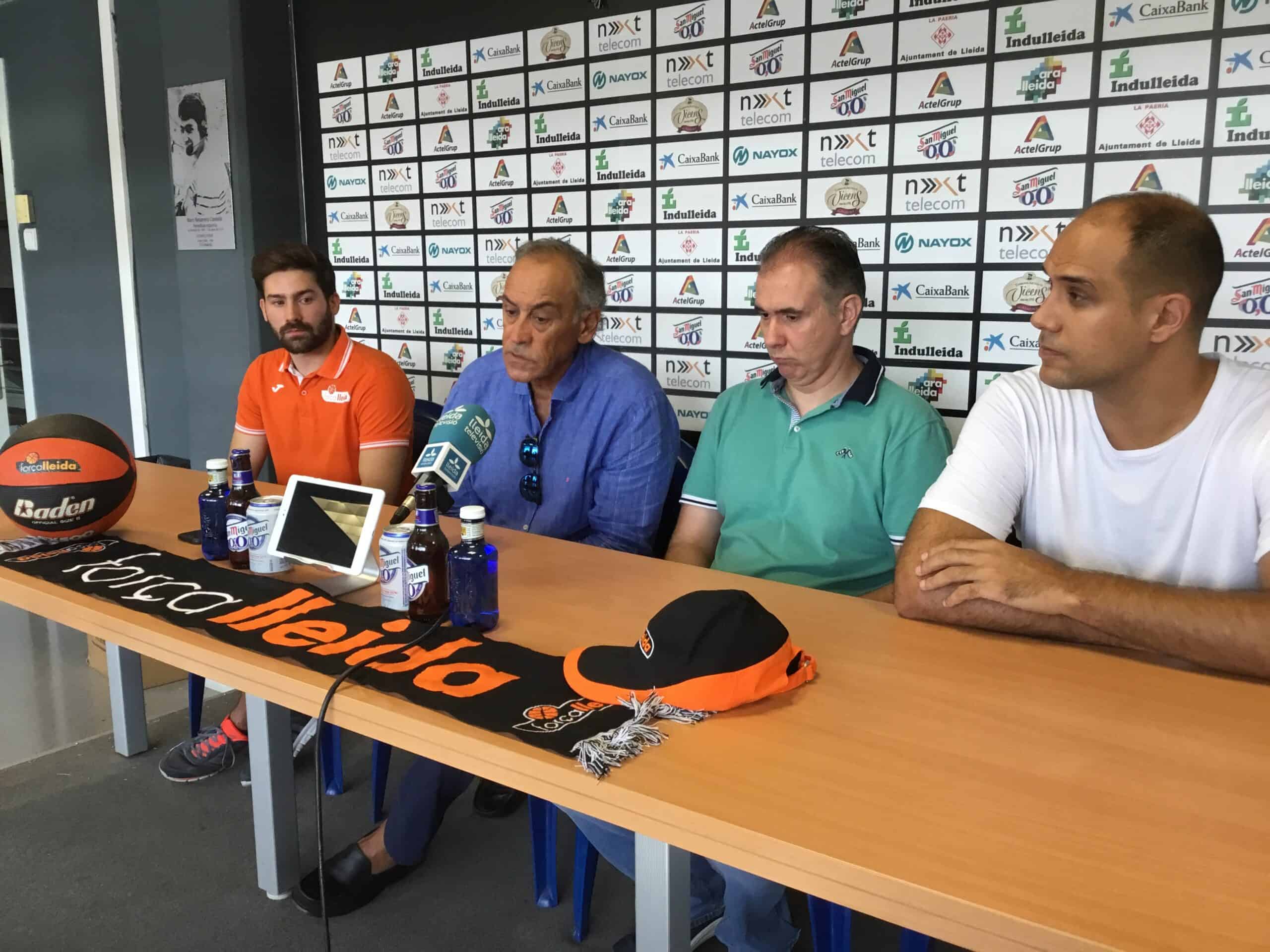 Xavi Mendiburu, Pablo Pociño, Roger Riba i Joaquín Prado, l’equip tècnic i esportiu de Jorge Serna
