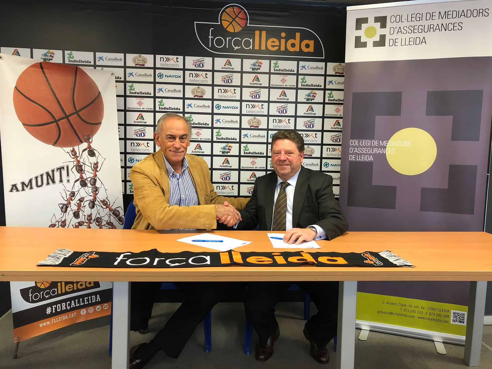 El Força Lleida firma un conveni de col·laboració amb el Col·legi de Mediadors d’Assegurances de Lleida