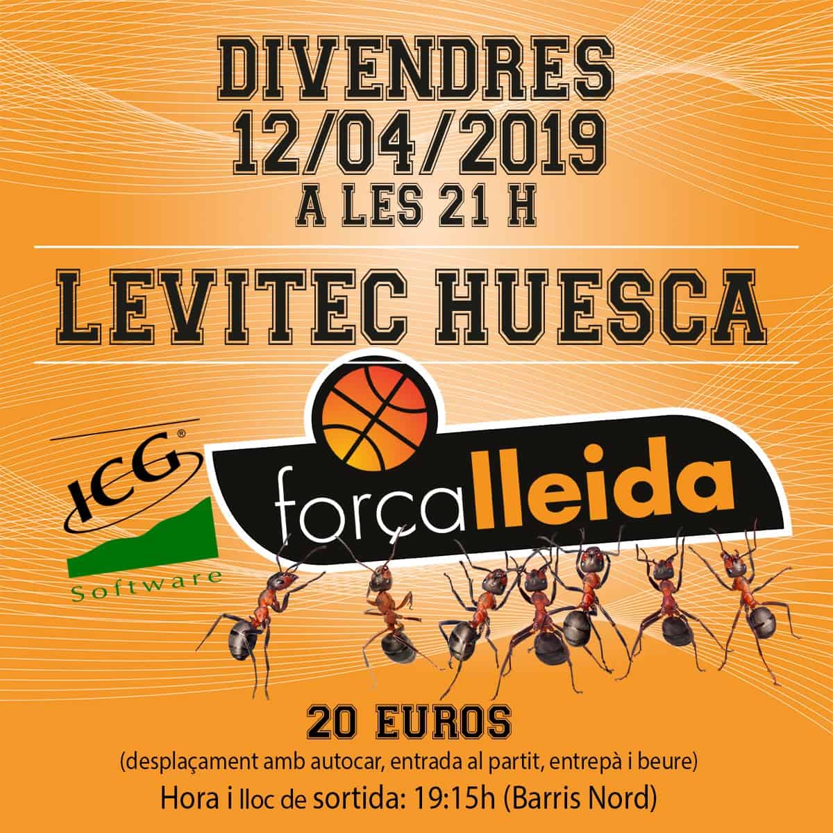 Viatja a Osca i vine al partit Levitec Huesca – ICG Força Lleida