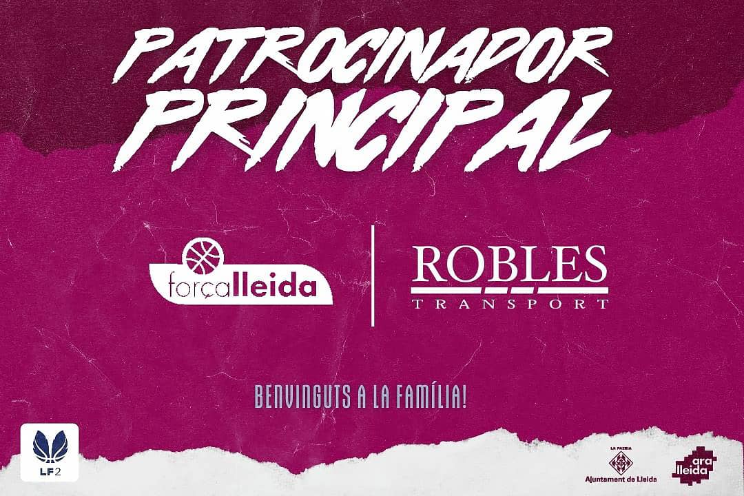TRANSPORTE ROBLES ACOMPAÑARÁ EL FUERZA LLEIDA A LA LIGA FEMENINA 2