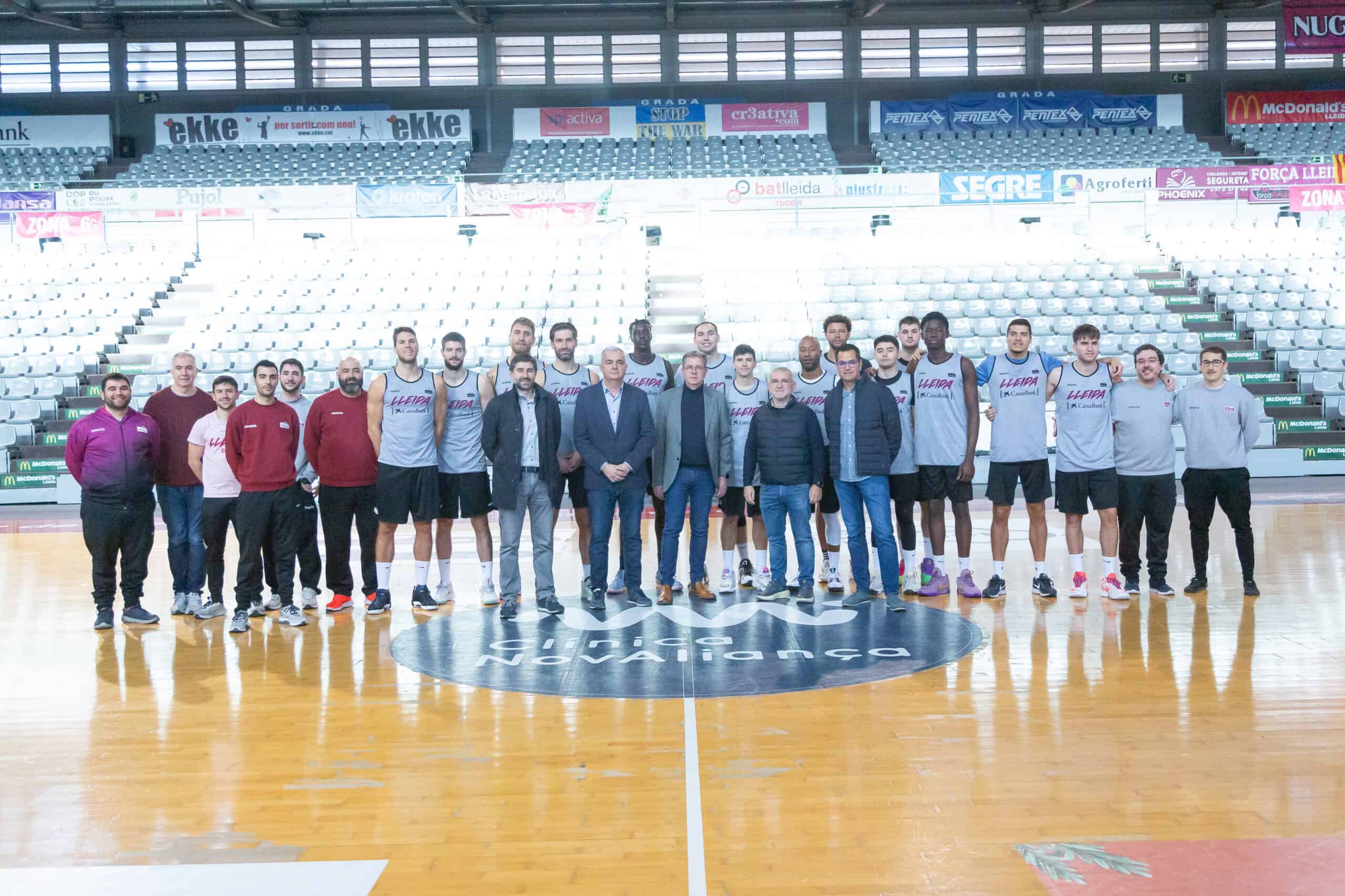 El ICG Força Lleida recibe la visita del presidente de la Diputación de Lleida Joan Talarn