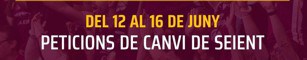 CAMBIO DE ASIENTO | Del 12 al 16 de junio
