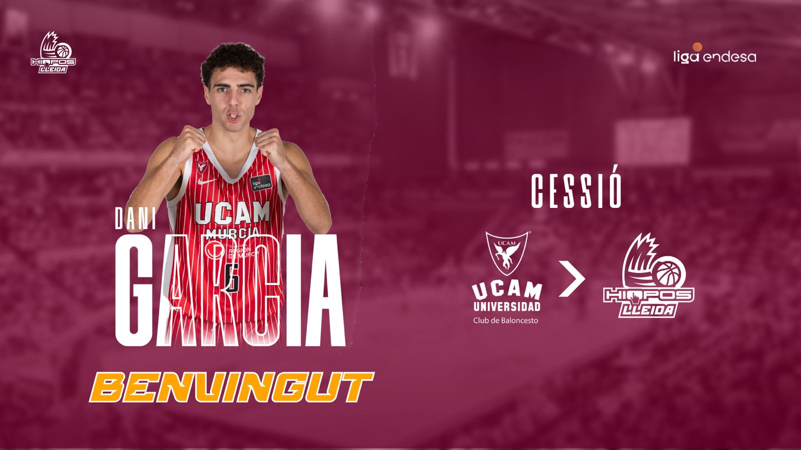 Dani Garcia llega al Hiopos Lleida cedido por la UCAM Murcia